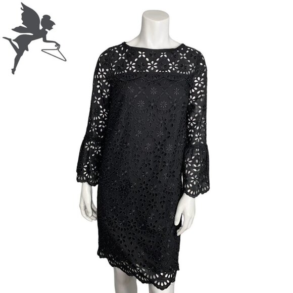 NWT J. CREW Scalloped Eyelet Lace Cutout Lace Shift Dres - Picture 4 of 10